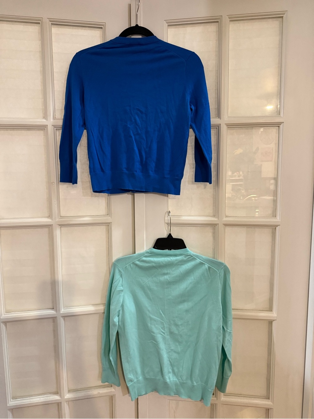 J. Crew Crewneck Button Cardigans in Mint Green and Royal Blue (2 Pack) - Picture 3 of 5